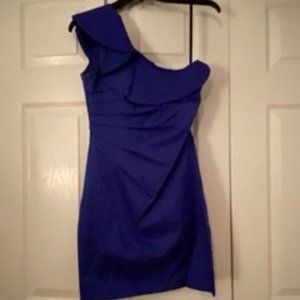 Ruffled Blue Mini Dress